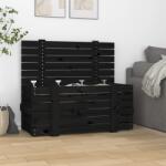 vidaXL Cutie de depozitare, negru, 91x40, 5x42 cm, lemn masiv de pin (825002) - comfy