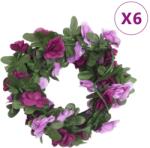 vidaXL Ghirlande de flori artificiale, 6 buc. , violet deschis, 250 cm (359037)