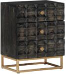 vidaXL Noptieră, negru, 40x29x50 cm, lemn masiv de mango (351680) - comfy