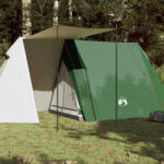 vidaXL Cort de camping 3 persoane, verde, 465x220x170 cm, tafta 185T (94365) Cort