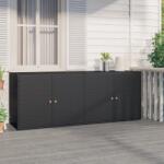 vidaXL Dulap depozitare de grădină, negru, 198x55, 5x80 cm, poliratan (319870) - comfy Dulap arhivare