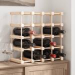 vidaXL Raft de vin pentru 20 sticle, 46, 5x23x46, 5 cm, lemn masiv pin (353751) Suport sticla vin