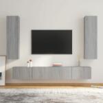 vidaXL Set dulapuri TV, 4 piese, gri sonoma, lemn prelucrat (3114212)