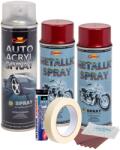 Arts and Crafts Kit complet reparatie si vopsire jante culoare Rosu Burgundy Metalizat, V2 (AVX-KVJ-RV2)