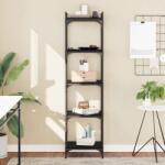 vidaXL Bibliotecă cu 5 niveluri, negru, 40x30x154 cm, lemn prelucrat (837637) Biblioteca