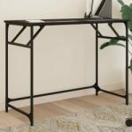 vidaXL Birou negru 100x45x76cm lemn compozit/oțel vopsit electrostatic (842266)