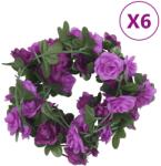 vidaXL Ghirlande de flori artificiale, 6 buc. , violet deschis, 240 cm (359066)