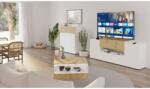 FMD Dulap TV/Hi-Fi, alb și stejar artizanal, 182x33x70, 2 cm (444216)