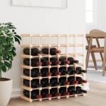 vidaXL Raft de vin pentru 42 sticle, 68, 5x23x68, 5 cm, lemn masiv pin (353752) Suport sticla vin