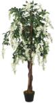 vidaXL Arbore artificial wisteria 840 frunze 120 cm verde și alb (359007)