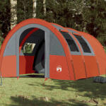 vidaXL Cort camping 4 persoane gri/portocaliu 483x340x193cm tafta 185T (94402) Cort