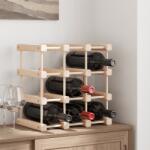 vidaXL Raft de vin pentru 12 sticle, 36x23x36 cm, lemn masiv de pin (353750) Suport sticla vin