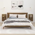 vidaXL Rafturi noptiere de perete, 2 buc. , maro miere, lemn masiv pin (824766) - comfy Raft
