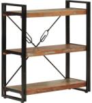 vidaXL Bibliotecă cu 3 niveluri, 77x30x80 cm, lemn masiv reciclat/fier (351109) - comfy Biblioteca