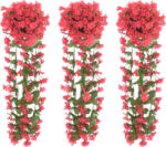 vidaXL Ghirlande de flori artificiale, 3 buc. , roze, 85 cm (359051)