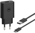 Motorola MOTOCHAR20W USB 20W fekete hálózati töltő + Type-C kábel (MOTOCHAR20W)