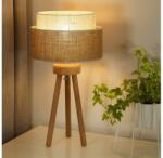 Duolla - Asztali lámpa YUTE BOHO 1xE27/15W/230V átm. 25 cm barna/krémes 603775 (DU603775)