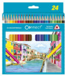 Connect Színes ceruza készlet, háromszögletű Connect 24 klf. szín (C-305590) - tobuy