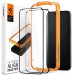Spigen AGL06895 Apple iPhone 15 Pro Spigen GlastR Align Master edzett üveg képernyővédő fólia, felhelyezést segítő kerettel, 2db-os csomag, fekete (AGL06895)