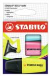 STABILO Highlighter - STABILO BOSS MINI - pachet de 3 - galben, albastru, roz