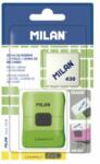 MILAN Radiera + pensula MILAN 430 FLUO cu carcasa de protectie - blister
