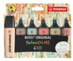 STABILO Evidențiator STABILO BOSS ORIGINAL NatureCOLORS - set 6 buc + cadou