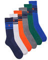 Ralph Lauren Sport zoknik 6 PACK SPORT CREW-STRIPES-CREW SOCK-6 PACK Sokszínű Egy méret