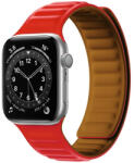  Magnetic Strap Apple Watch 7/8/9, 45mm mágneses óraszíj, piros