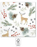 Forest Reindeers, Karácsony szalvéta 20 db-os, 33x33 cm (PNN95388)
