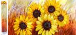 NORIMPEX - Puzzle Pictura cu diamant: Floare soarelui superbe 80x40 cm - 1 - 39 piese
