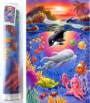 NORIMPEX - Puzzle Pictură cu diamant: Lumea sub apă 80x40cm - 1 - 39 piese