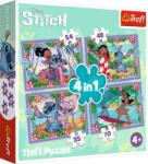 Trefl - Puzzle 4v1 Lilo and Stitch’s Crazy Day - 1 - 39 piese