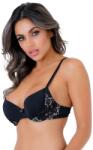  Sutien cu push-up si detalii dantelate la spate negru Daring Intimate