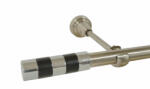 Casa Deco Logistics Galerie simpla fara inele cilindru negru 19 mm INOX Suport draperie