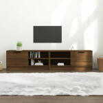 vidaXL 2 db barna tölgy színű szerelt fa TV-szekrény 80 x 35 x 36, 5 cm (817122)