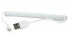 Gembird USB sync and charging spiral cable for iPhone, 1.5m, white (CC-LMAM-1.5M-W) (CC-LMAM-1.5M-W)