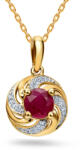  Arany gyémánt medál rubinnal KU1473RP
