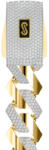 Heratis Forever Monaco Chain karkötő Edge Alternate Pavé zárral 9, 5 mm IZ30228NUSA