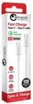 Lemontti Cablu de date Lemontti LEMCFTCPD100A, Fast Charge, Type-C la Type-C, PD, 100W, 1.2m, Alb (LEMCFTCPD100A) - evomag