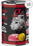 Alpha Spirit prémium nedves kutyaeledel, sertés és sárga alma, 6 x 400 g
