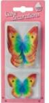 dortis Ehető papír dekoráció Szivárvány pillangók (8 db) - dortis (DR-240005)