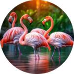 PICTURE Ehető papír flamingók 19, 5cm - PICTURE (pic023)
