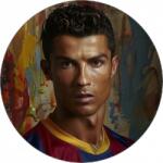 Pictu Hap Ehető papír Cristiano Ronaldo a Barcelona mezében 19, 5 cm - Pictu Hap (pic9000551_kruh)