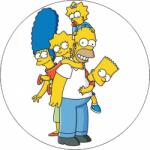 Pictu Hap Ehető papír A Simpson család 19, 5 cm - Pictu Hap (pic9000628_kruh)
