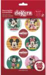 Dekora Ehető papír cupcake dekoráció Mickey és Minnie 5, 8cm 6db 6db - Dekora (236049)