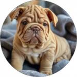 Pictu Hap Ehető papír bulldog kölyökkutya fotó 19, 5 cm - Pictu Hap (pic9000181_kruh)