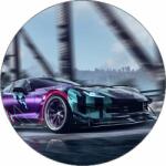 Pictu Hap Ehető papír Need for Speed Corvette 19, 5 cm - Pictu Hap (pic9000848_kruh)