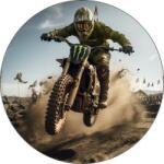 Pictu Hap Ehető papír motocross versenyző zöld trikóban 19, 5cm - Pictu Hap (pic9000122)