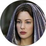 Pictu Hap Ehető papír A Gyűrűk Ura Arwen a csuklyában 19, 5 cm - Pictu Hap (pic9000462_kruh)