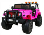 Jeep Monster elektromos terepjáró, 2 személyes, 4x4, 4x45W, 2x12V/7Ah - Rózsaszín